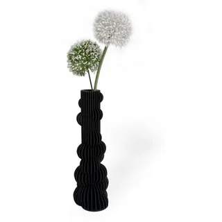 Shapes - Decorations Dekovase Bubble Two - Exclusive by Martin Žampach, Vase, 10 Farben (Einzelmodell, Vase mit Borosilikatglas zur Nutzung mit Wasser), Wasserdicht; Leichte Struktur innerhalb des Materials (Rillung) schwarz