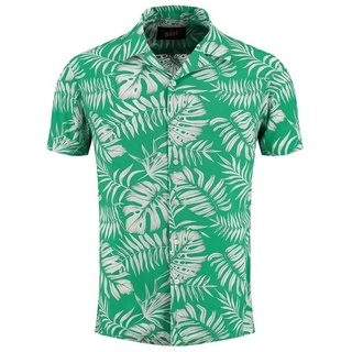 Key Largo Hawaiihemd Herren Hawaii Freizeit Hemd Havanna MSH00009 Regular Kurzarm Kentkragen Gemustert 3XL