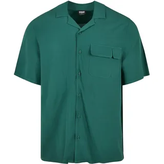 URBAN CLASSICS Viscose Camp Kurzarmhemd Green S