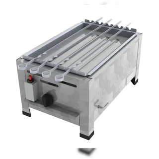 ChattenGlut Schaschlikgrill Kebabgrill 1-flammig mit Spieß Aufsatz im Mangal Style 3,6kW