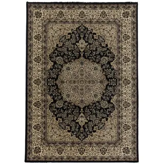 KADIMA DESIGN Geisler Kurzflorteppich 120 x 170 cm Beige/Schwarz