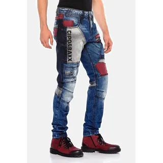 Cipo & Baxx Regular-fit-Jeans Jeans im extravaganten Design, CD574 blau 38