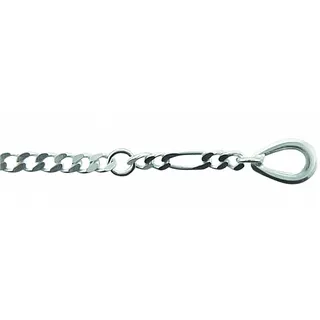 Fußkette ADELIA ́S "Damen Silberschmuck 925 Silber Figaro Fußkettchen 25 cm", silber, Fußketten, Damen, Silber 925 (Sterlingsilber), 25 cm 925 Sterling Silber Silberschmuck für Damen