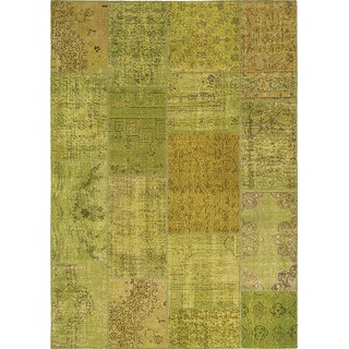 Vintage Teppich Patchwork 200 x 300 cm Mischgewebe Grün