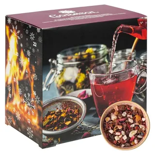 Corasol Premium Früchtetee-Adventskalender, 24 fruchtige Gourmet-Teesorten, loser Tee, Geschenk-Idee für Frauen (231 g)