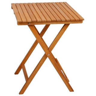 Spetebo Klapptisch Akazienholz Beistelltisch ALAMEDA klappbar - 55 cm (Stück, 1-St., Balkontisch), Holz Garten Balkon Tisch beige