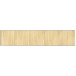 vidaXL Teppich Rechteckig Hell Natur 100x1000 cm Bambus