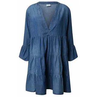 JDY Minikleid SAINT (1-tlg) Falten blau 34