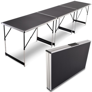 Raburg Multi-Tisch-Set Olli, 3-teilig, Alu-Profi, ca. 3 x 100 cm x 60 cm, 4-fach höhenverstellbar, für Büro, Catering, Party, Events, Garten