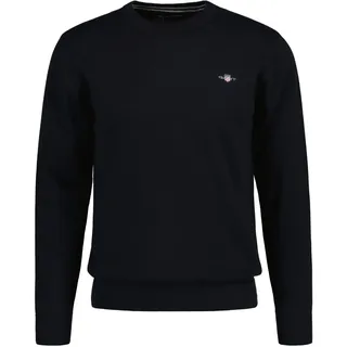 GANT Herren Pullover - CLASSIC COTTON C-NECK, Strickpullover, Rundhals, Baumwolle Blau M