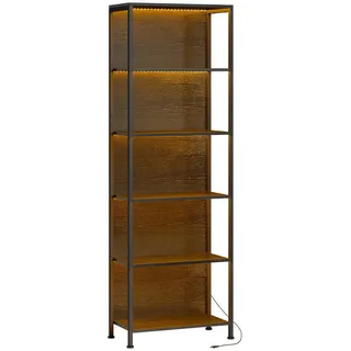 Homcom Bücherregal 60 x 30 x 179 cm Schwarz