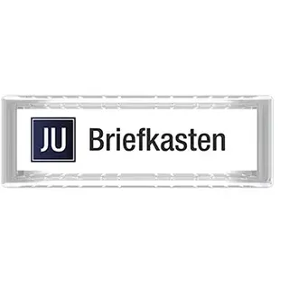 JU Namensschild Briefkastenschild 21-255, Plexiglas 67x22 mm
