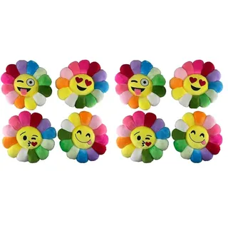 BEPER Plüschkissen Blume, 30 cm, 4 Emotionen, weiches Polyester, waschbar, Kissen für Kinder, Kinderzimmer und Reisen, 0 m + (Packung mit 2)