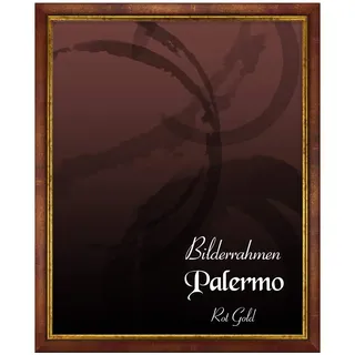 BIRAPA Palermo Bilderrahmen 59,4x84 cm (DIN A1) Rot Gold - Goldener Bilderrahmen, Bilderrahmen Antik, Bilderrahmen Vintage
