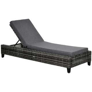 Outsunny Sonnenliege, BxHxL: 198 x 30 x 72 cm, Polyester - grau