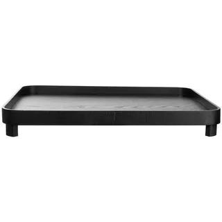 Asa Selection Wood, schwarz Tablett auf Fuß 45,5 x 36cm