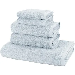 Handtuch Set MÖVE "Basic" Handtücher (Packung) Gr. (5 St.), silberfarben (silver) Handtuch-Sets in hochwertigster Walkfrottier Qualität