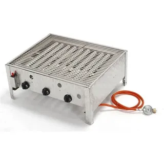 Wurstbräter Gasgrill Tepro Edelstahl Grillfläche 60 x 40cm 3 flammig 12 KW Rost