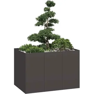 vidaXL Pflanzkübel Schwarz 120x80x80 cm Stahl