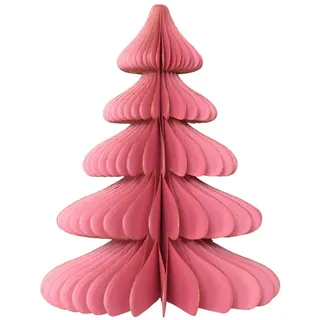 Just Be Weihnachtsfigur Weihnachtsbaum Tanne stehend aus Papier rosa