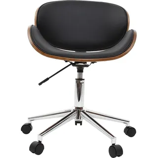 miliboo Design-Bürostuhl Holz Schwarz