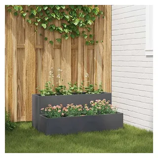 vidaXL Pflanzkasten mit 2 Etagen 100 x 60 x 45 cm Anthrazit