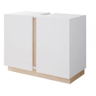 Vicco Waschbeckenunterschrank Gloria, Weiß, 70.4 x 55.5 cm mit 2 Türen