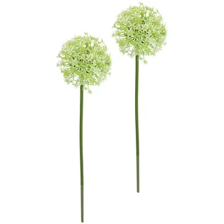 Kunstblume Allium Zierlauch Kugelblume Zweig Einzelblume Stielblume Floristik künstliche Blumen Beiwerk für künstliche Blumen-Sträuße und Bouquets Blumengestecke Dekoblume Blumenlauch, Grün