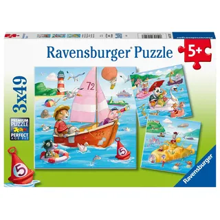 Ravensburger Kinderpuzzle 3x49 Teile - Auf dem Wasser