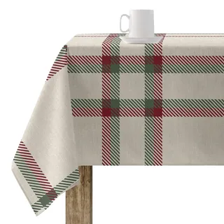 BELUM Tischdecke Weihnachten XL 180 x 300 cm, 100% Baumwolle, harzbeschichtet, schmutzabweisend, Nicht laminiert, Modell Weihnachten