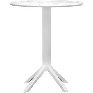 CLP Lacota Gartentisch Ø 60 x 76 cm Weiß