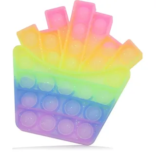 Frentree Lernspielzeug Push Pop Anti-Stress, Spielzeug, Fidget Toy für Kinder und Erwachsene Eis, Kreis Pop It bunt