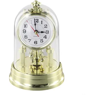 Charmante antike Tischuhr mit Pendel und Glockenspiel, verleiht jedem Raum Raffinesse (Gold)