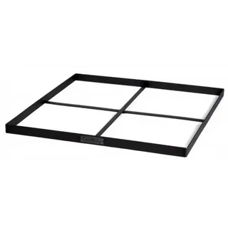 Natur24 Feuerschale Quadratische Feuerschalenbasis 100 x 6 x 100 cm Schwarz Naturstahl schwarz
