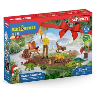 Schleich® Adventskalender Dinosaurs 2022, mit Dinosaurierfiguren, für Kinder ab 4 Jahren blau