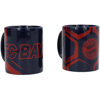 FC Bayern München Tasse - Autumn - 2er Set Kaffeetasse schwarz-rot FCB