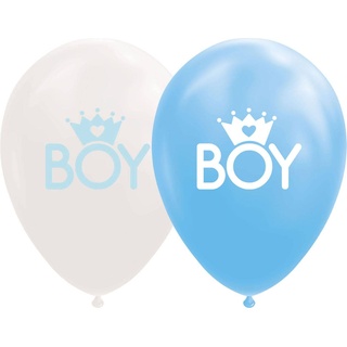 Globos Luftballons Son Baby Blau/Weiß 30cm, 8St.