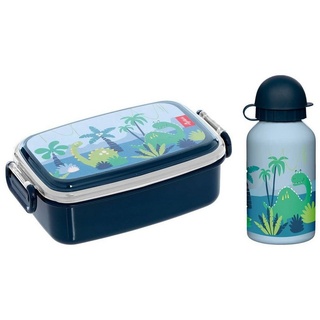 Sigikid Lunchbox Brotdose + Trinkflasche 2er Set, Material-Mix, (2-tlg), Handwäsche wird empfohlen, ideal für den Alltag blau