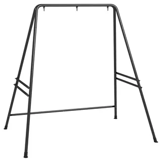 Outsunny Hängestuhlgestell Hängesesselgestell Ständer für Hängestuhl max. 150 kg Belastbar für Indoor Outdoor Schwarz 178 x 143 x 180 cm