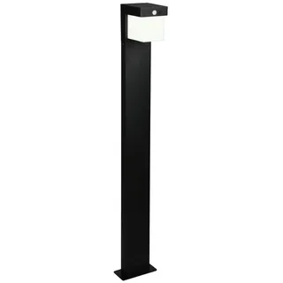 Trio Wegeleuchte Metall 15,5x100x14 cm mit Schalter Dämmerungssensor schwarz