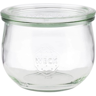 APS Weck-Glas mit Deckel, Tulpen-Form, 580 ml, 6er Set, Einmachglas, Transparent