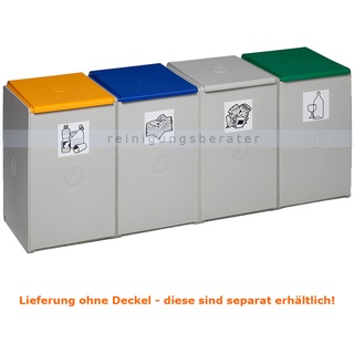 VAR Kunststoffcontainer 4-fach 60 L Mülltrennsystem mehrfach ausgezeichnetes Abfall- & Wertstoff-Sammelsystem