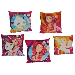 alles-meine.de GmbH 3 Stück: Mia and Me - Kissen 40 cm * 40 cm - Kuschelkissen Kind Pferde Einhorn Schmetterling Mädchen Pferd pink Kindergarten - Schmusekissen