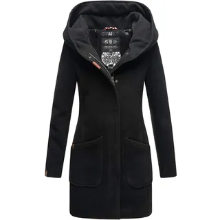 Marikoo Wintermantel Schwarz XL