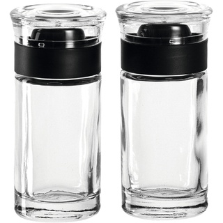 Leonardo Cucina Salz- und Pfefferstreuer Set, 2-tlg., spühlmaschinengeeignete Gewürzstreuer aus Glas, 40 ml, 9 cm x 4,3 cm, 037715
