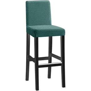 4-teilige Stuhlhussen Mit Jacquard-karomuster, Kurzer Rückenlehne Und Langer Lehne – Dunkelgrün, Einteilige Stretch-stuhlhussen, Modern Und Strapazierfähig, Geeignet Für Zuhause, Hotel, Restaurant, Ba