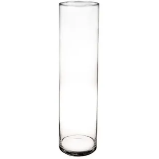 INNA-Glas Bodenvase Große Glasvase Zylinder Sanya AIR, klar, 60cm, Ø15cm weiß