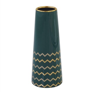 HCHLQLZ 30cm Grün Gold Vase Keramik Vasen Blumenvase Deko Dekoratio