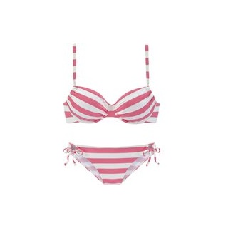 VENICE BEACH Bügel-Bikini Damen rosa-weiß Gr.40 Cup B