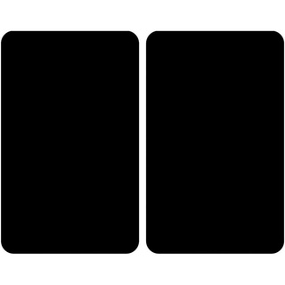 WENKO Herd-Abdeckplatte Schwarz, Glas, (2 tlg), je 30/52 cm, aus Glas, für alle Herdarten schwarz
